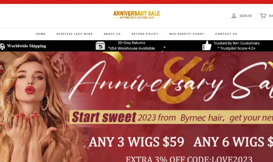 Byrnechair.com Review 2023: Genuine store for quality wigs or scam? Check!