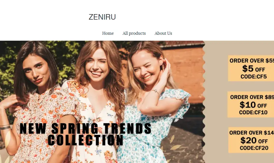 Zeniru Review 2023: Genuine clothing store or pure scam? Check!